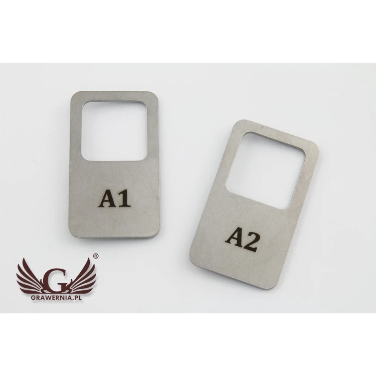 Metal Keychain - PROSTMET- 2mm thick steel, dimensions: 36x62mm - BM027