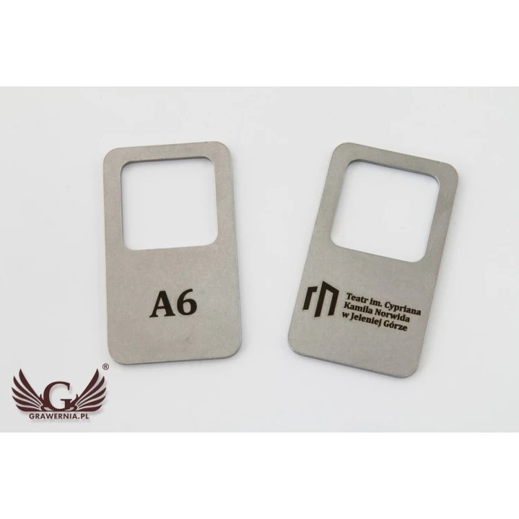 Metal Keychain - PROSTMET- 2mm thick steel, dimensions: 36x62mm - BM027