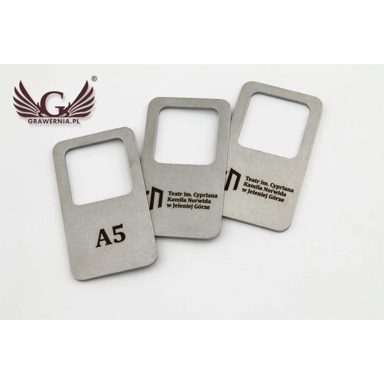 Metal Keychain - PROSTMET- 2mm thick steel, dimensions: 36x62mm - BM027