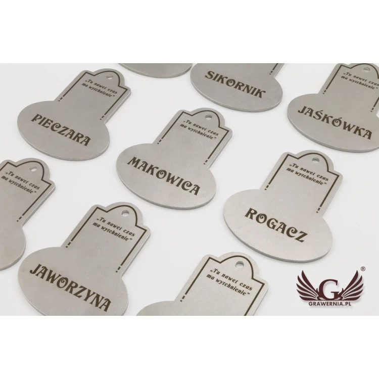 Metal Keychain - RETROMET - 3mm thick steel, dimensions: 95x76mm - BM026