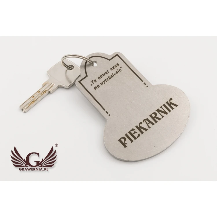 Metal Keychain - RETROMET - 3mm thick steel, dimensions: 95x76mm - BM026