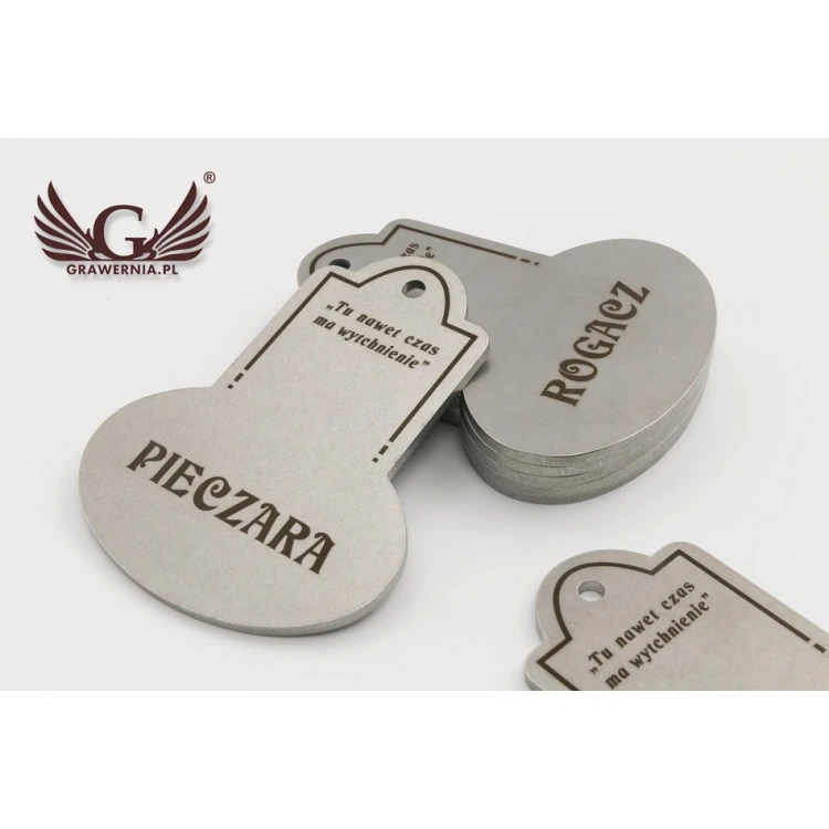 Metal Keychain - RETROMET - 3mm thick steel, dimensions: 95x76mm - BM026