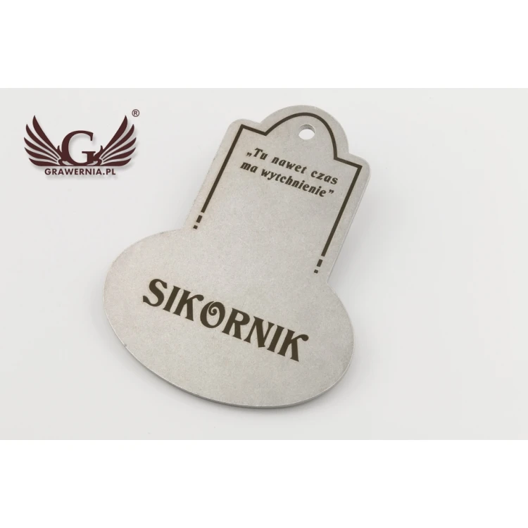 Metal Keychain - RETROMET - 3mm thick steel, dimensions: 95x76mm - BM026