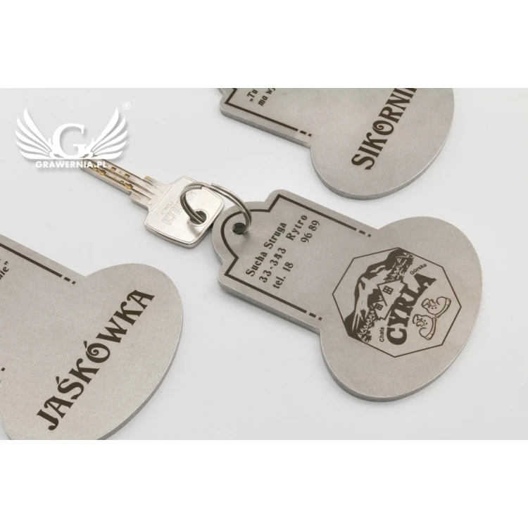 Metal Keychain - RETROMET - 3mm thick steel, dimensions: 95x76mm - BM026