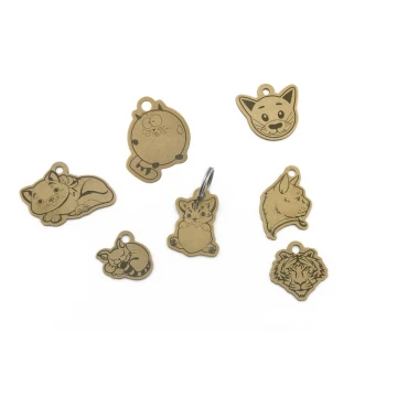 Brass Keychain for Cat with Engraving - BDZ018