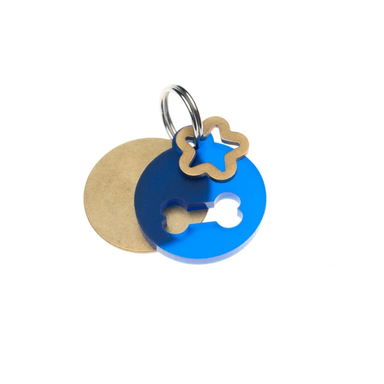 ID Tag - Premium Keyring for Dog and Cat with Your Engraving - BDZ019