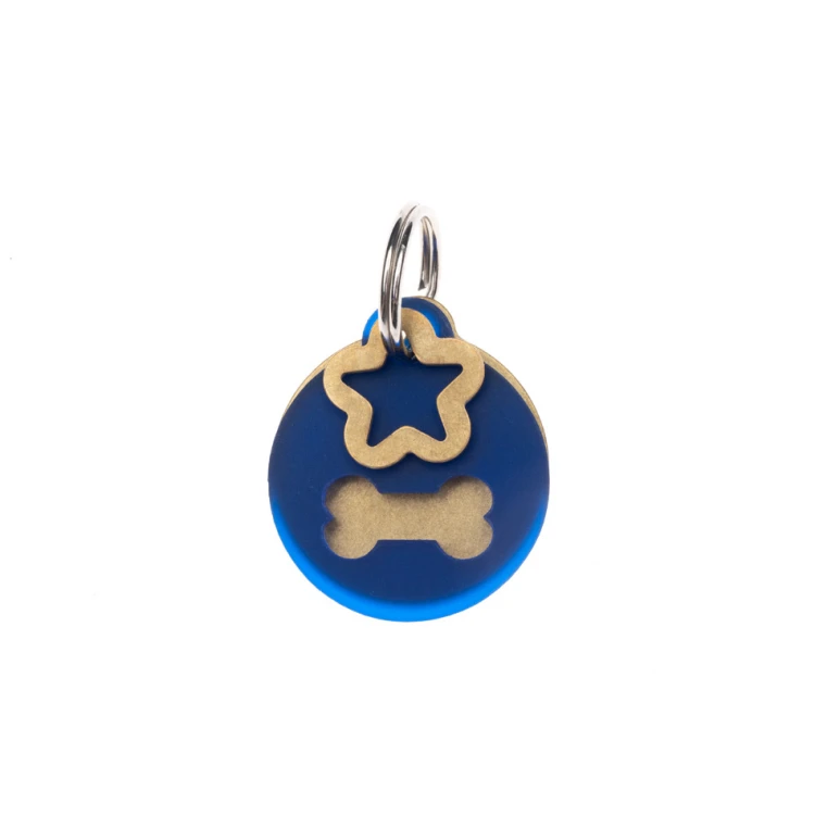 ID Tag - Premium Keyring for Dog and Cat with Your Engraving - BDZ019