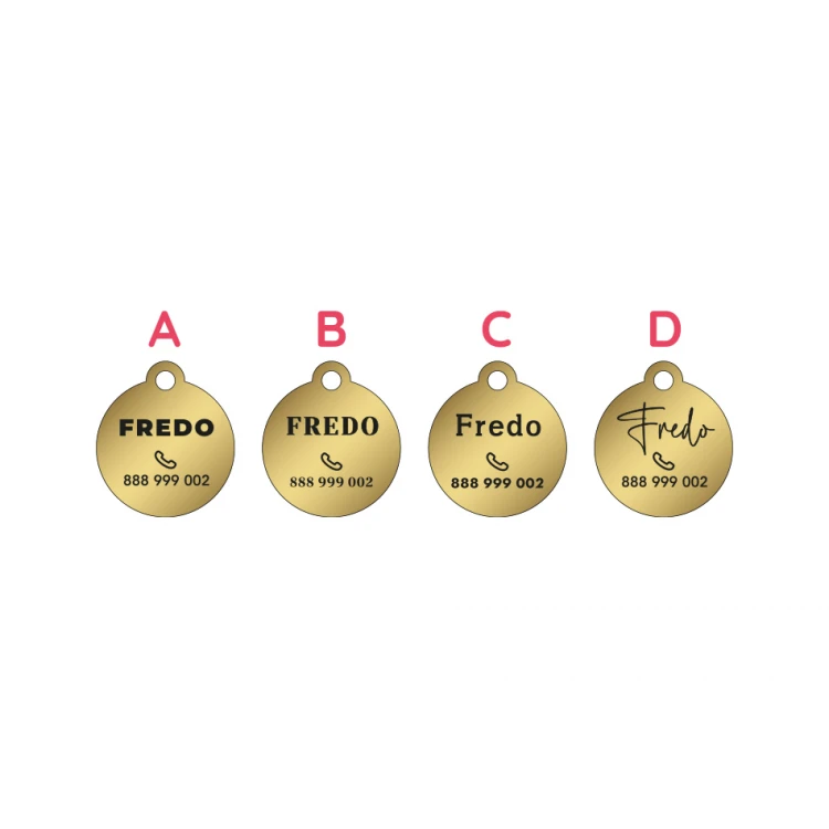 ID Tag - Premium Keyring for Dog and Cat with Your Engraving - BDZ019