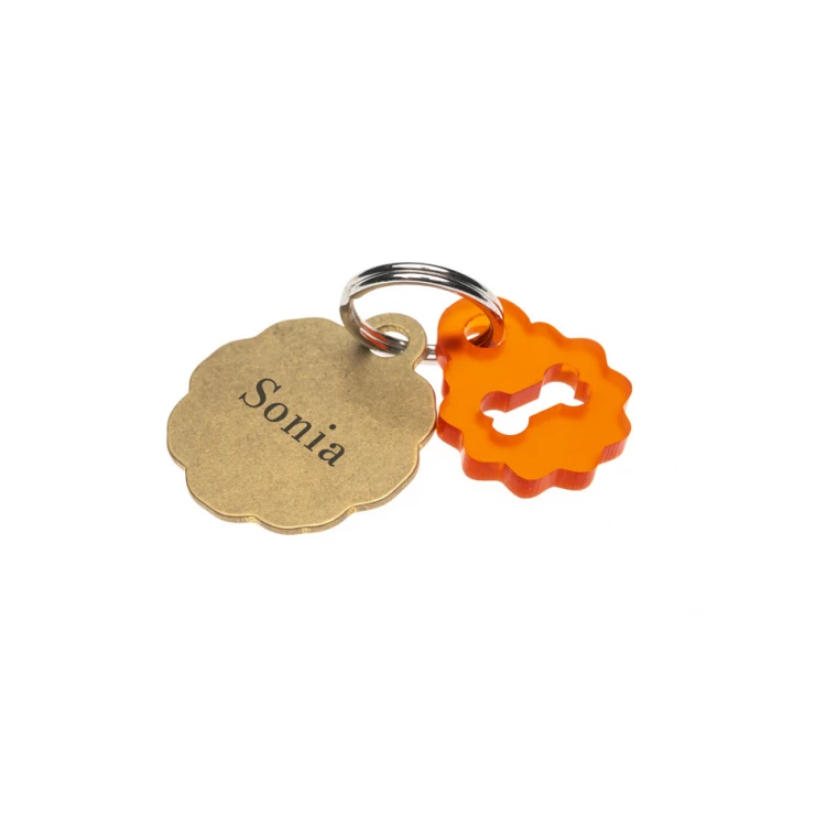 ID Tag - Premium Keyring for Dog and Cat with Your Engraving - BDZ029