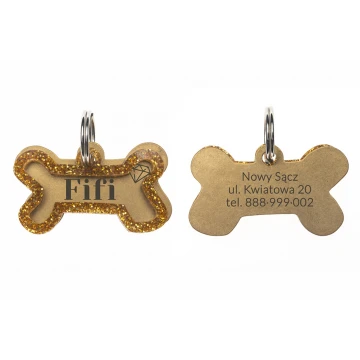 ID Tag - Premium Keyring for Dog and Cat with Your Engraving - BDZ031