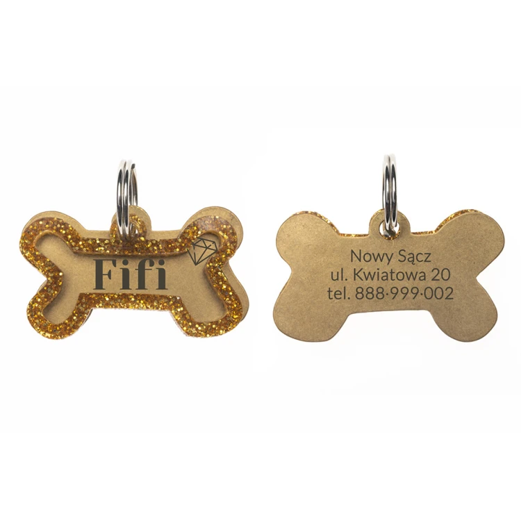 ID Tag - Premium Keyring for Dog and Cat with Your Engraving - BDZ031