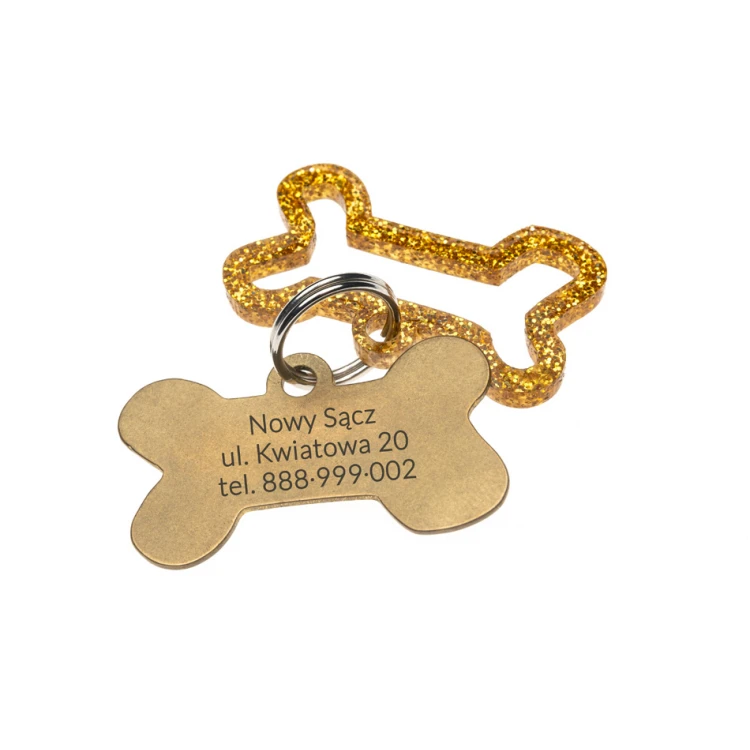 ID Tag - Premium Keyring for Dog and Cat with Your Engraving - BDZ031