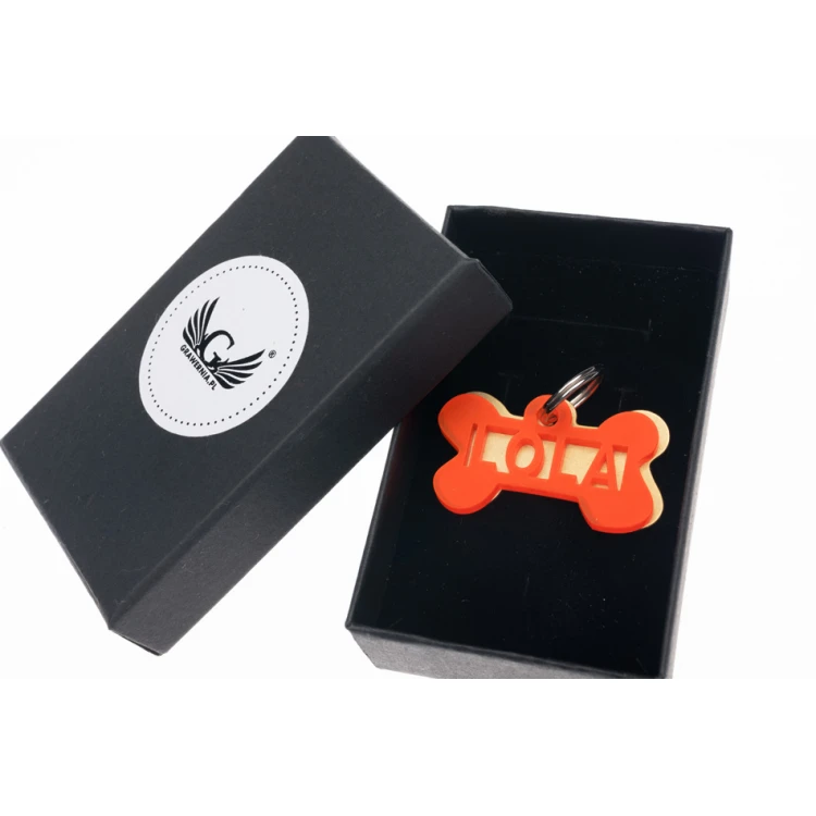 ID Tag - Premium Keyring for Dog and Cat with Your Engraving - BDZ034