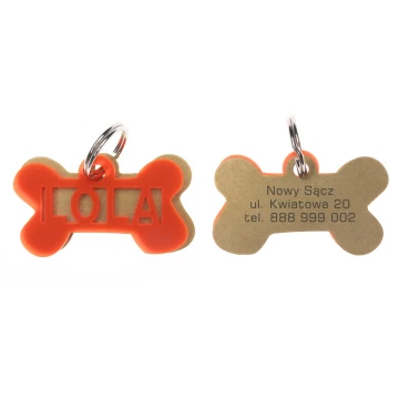ID Tag - Premium Keyring for Dog and Cat with Your Engraving - BDZ034