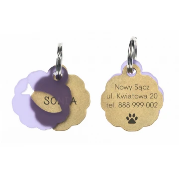 Address Tag - Premium Keyring for Dog and Cat with Your Engraving - BDZ039