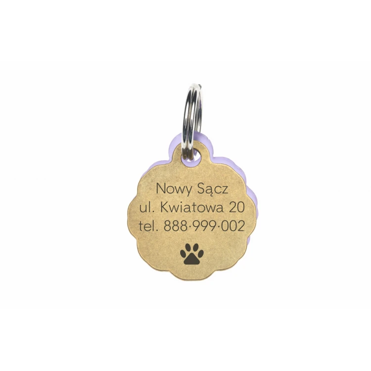 Address Tag - Premium Keyring for Dog and Cat with Your Engraving - BDZ039