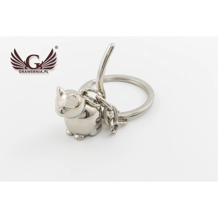PURRING KITTY Keyring with Your Engraving - BP72