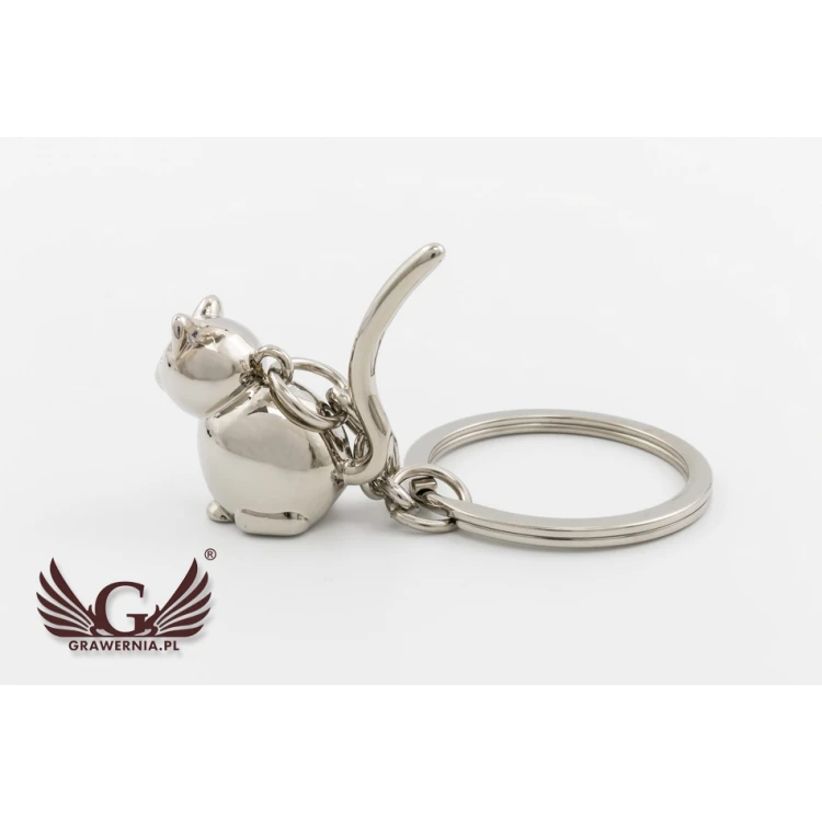 PURRING KITTY Keyring with Your Engraving - BP72