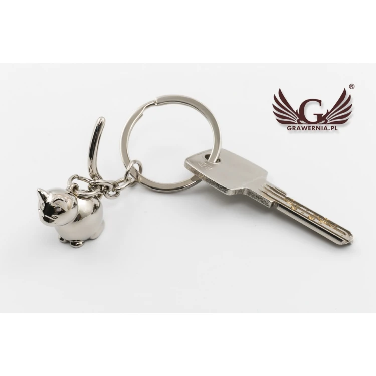 PURRING KITTY Keyring with Your Engraving - BP72