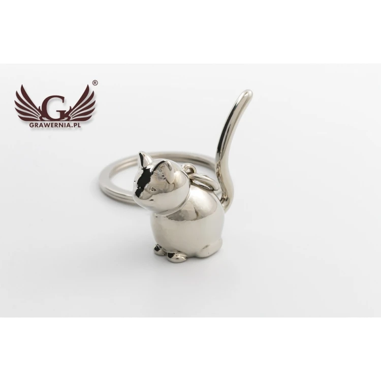 PURRING KITTY Keyring with Your Engraving - BP72