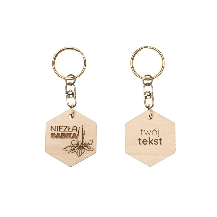 Pretty Cool Grandma - Solid Maple Wood Keychain - Custom Engraving - BP165