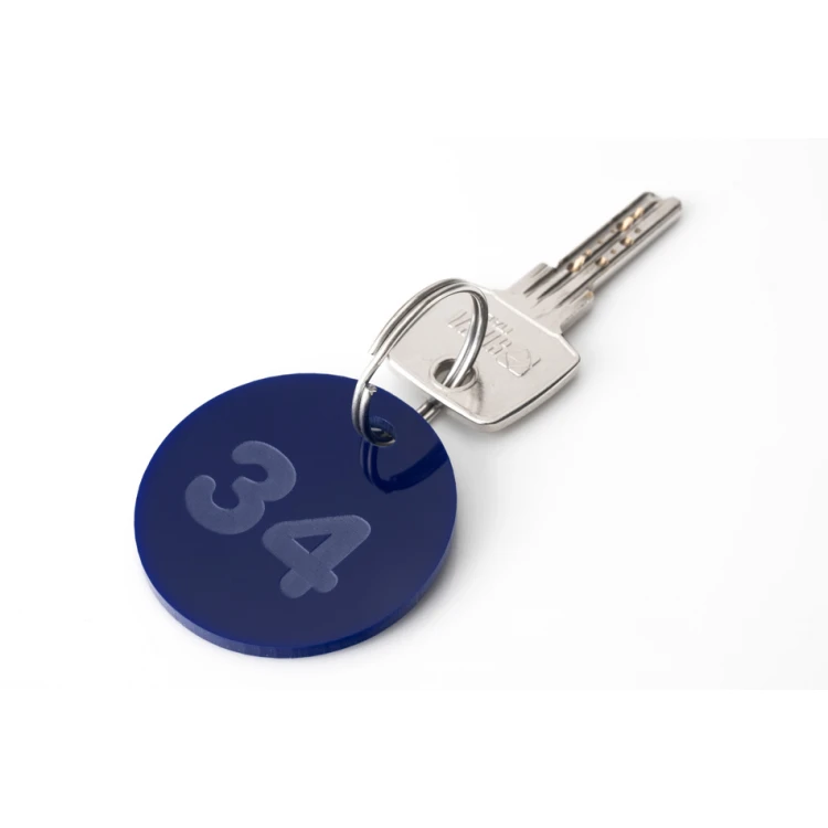 Round Keychain made of Colorful Plexi (Double-Sided Engraving) - BA031