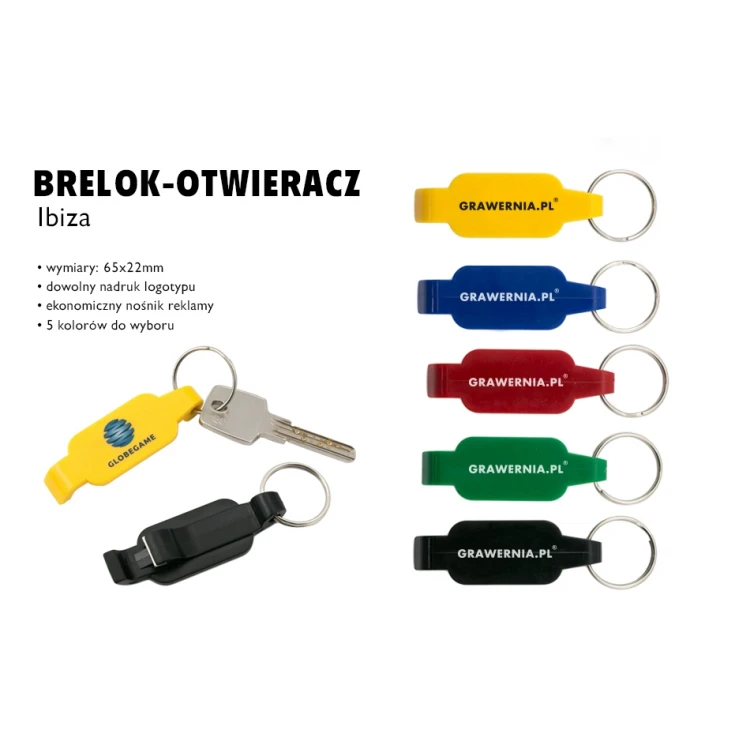 IBIZA KEYCHAIN BOTTLE OPENER with any UV print - BP96