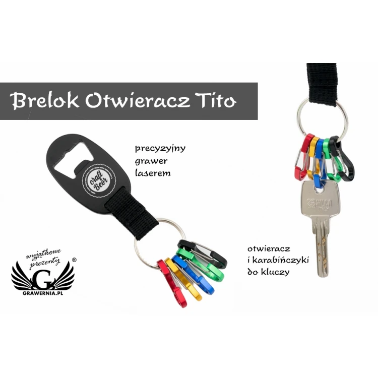 Tito BOTTLE OPENER KEYCHAIN with any engraving - BP99