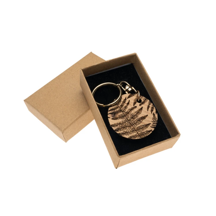 Fern Keychain - Solid Oak Wood - Custom Engraving - BP162