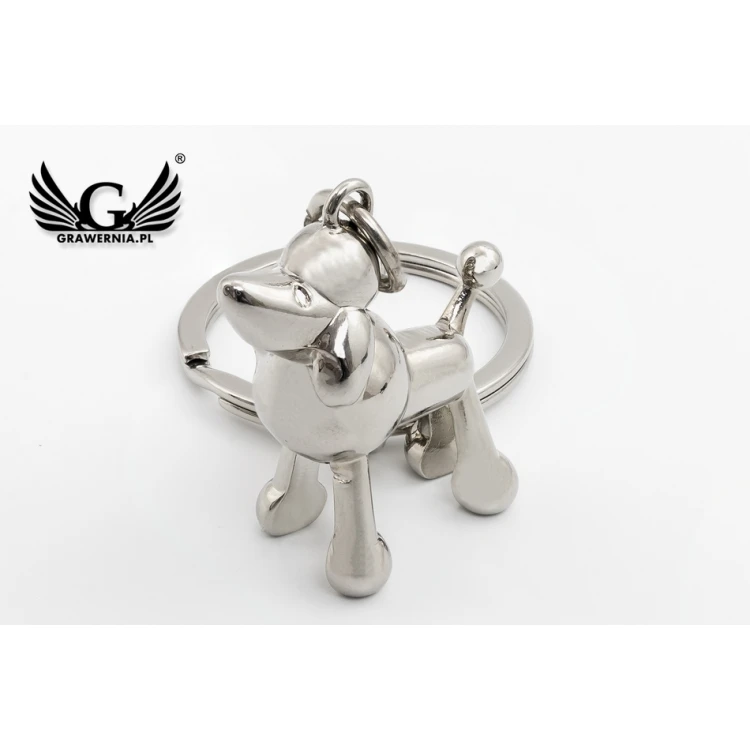 KEYCHAIN Poodle with Your Engraving - BP102