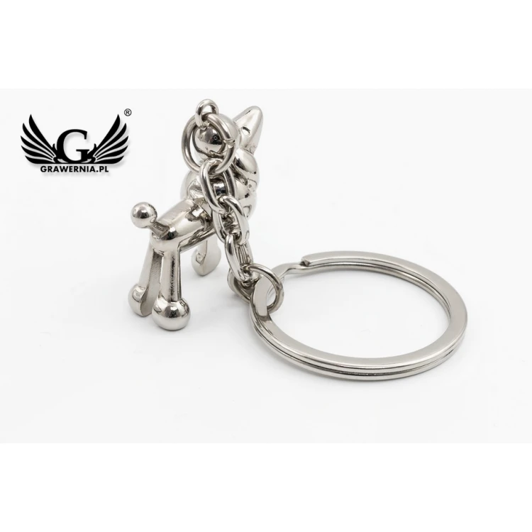 KEYCHAIN Poodle with Your Engraving - BP102
