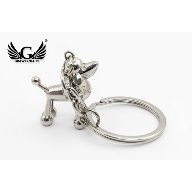 KEYCHAIN Poodle with Your Engraving - BP102