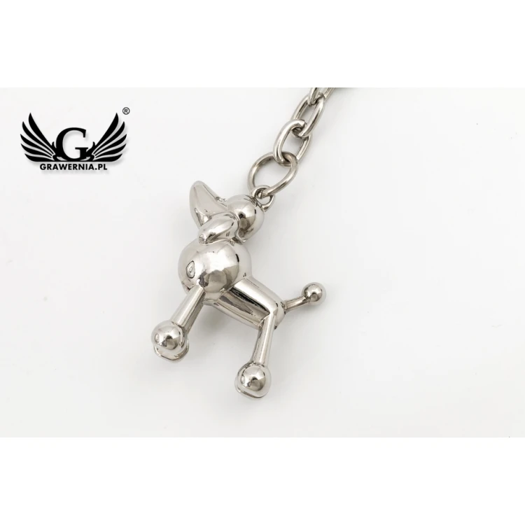 KEYCHAIN Poodle with Your Engraving - BP102