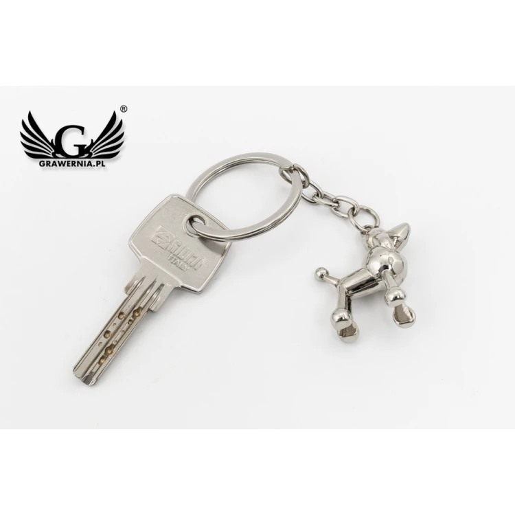 KEYCHAIN Poodle with Your Engraving - BP102