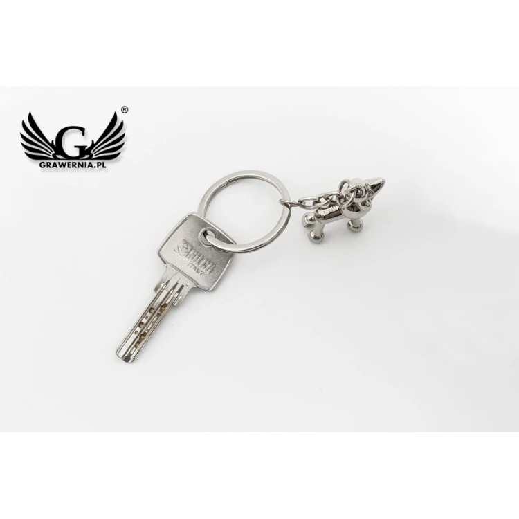 KEYCHAIN Poodle with Your Engraving - BP102