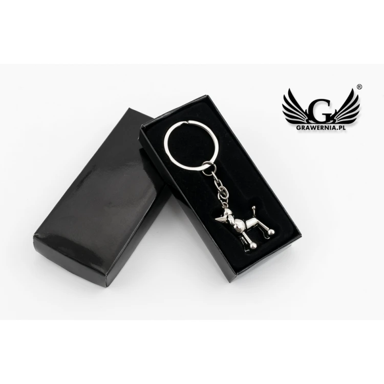 KEYCHAIN Poodle with Your Engraving - BP102