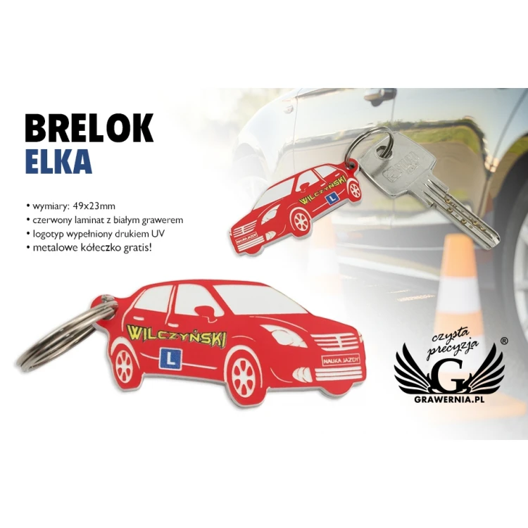 Elka Promotional Keychain with Any Logo - BP144