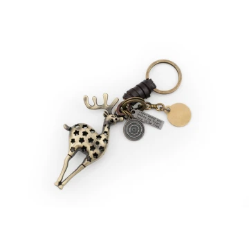 Vintage Reindeer Keychain - with Your Engraving - BP105