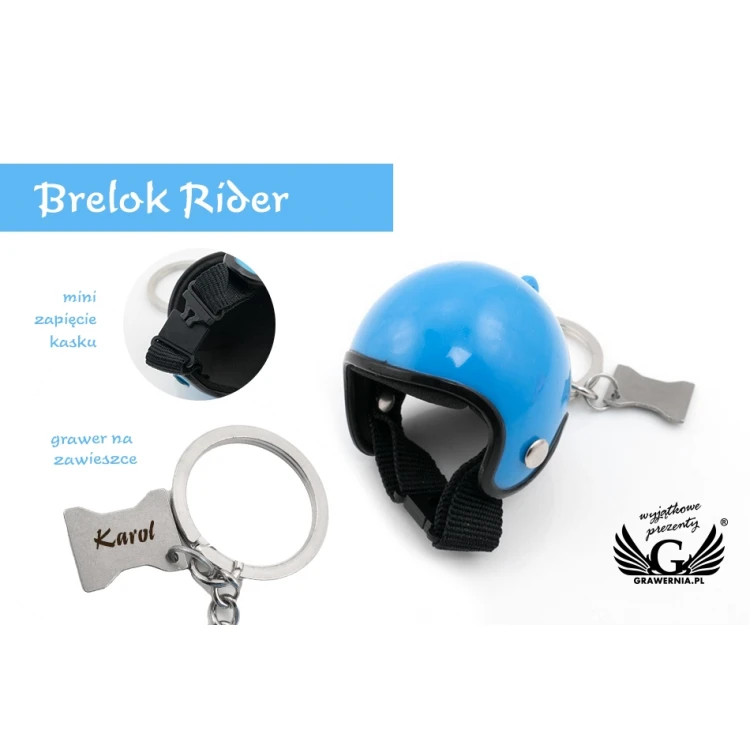 Rider Keychain - Helmet with any engraving - BP118