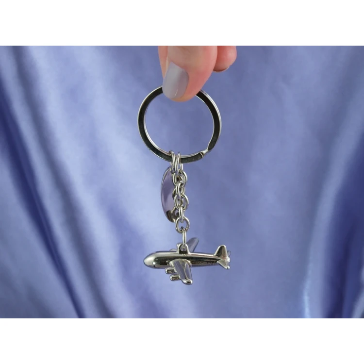 AIRPLANE KEYCHAIN - metal with any engraving - BP61