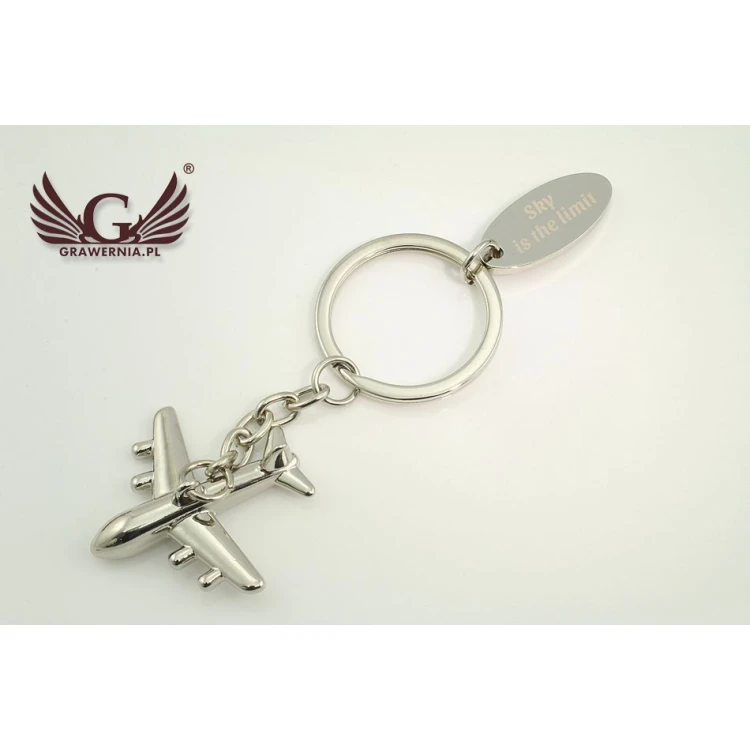 AIRPLANE KEYCHAIN - metal with any engraving - BP61
