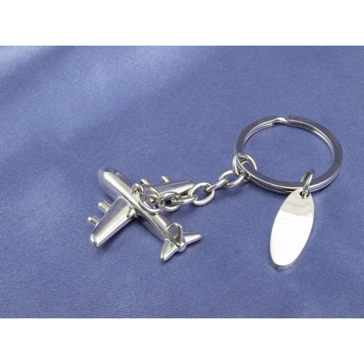 AIRPLANE KEYCHAIN - metal with any engraving - BP61