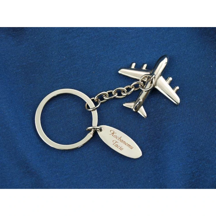 AIRPLANE KEYCHAIN - metal with any engraving - BP61