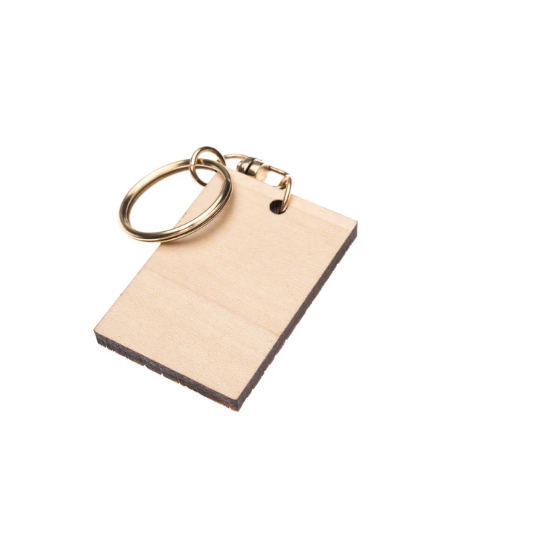 Smile Keychain - Light Maple Wood - Custom Engraving - BP148