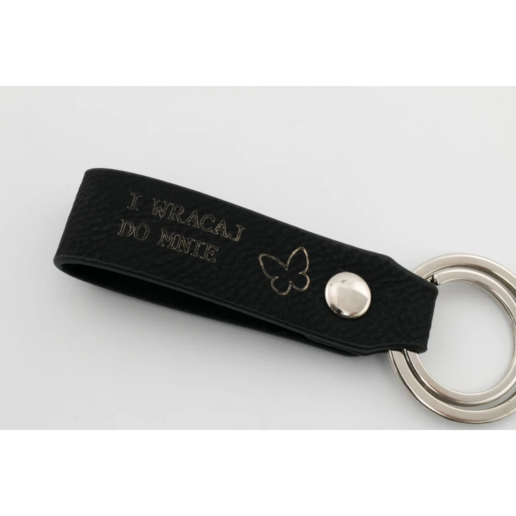SNAP KEYCHAIN - black - with your engraving - BP78