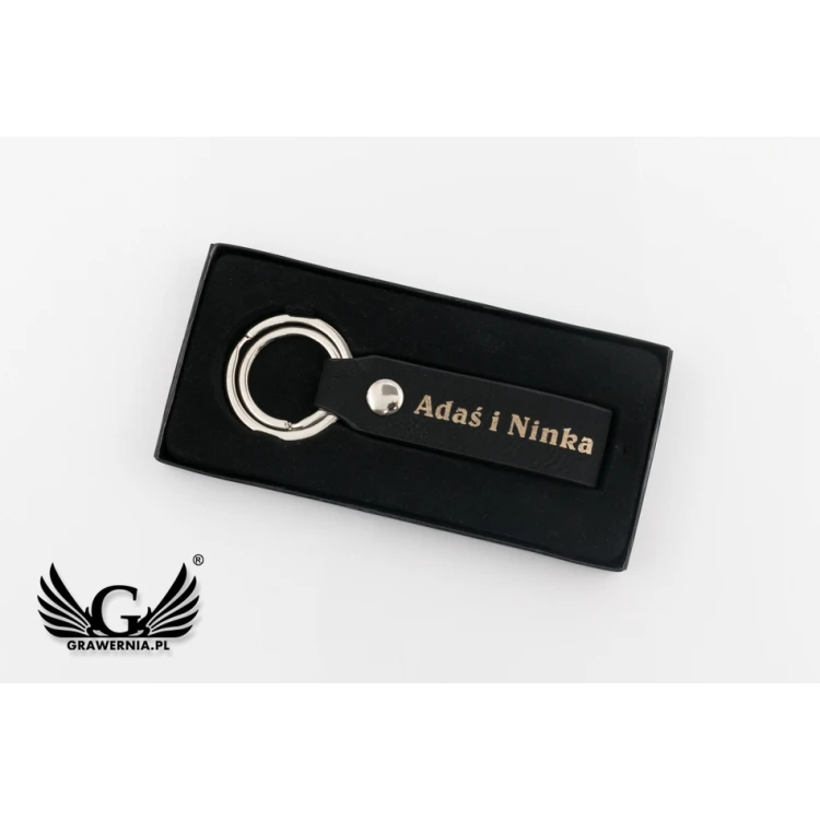 SNAP KEYCHAIN - black - with your engraving - BP78