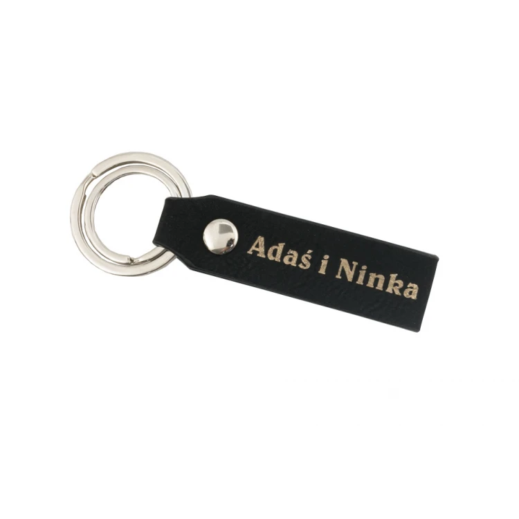 SNAP KEYCHAIN - black - with your engraving - BP78