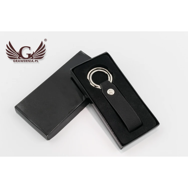 SNAP KEYCHAIN - black - with your engraving - BP78