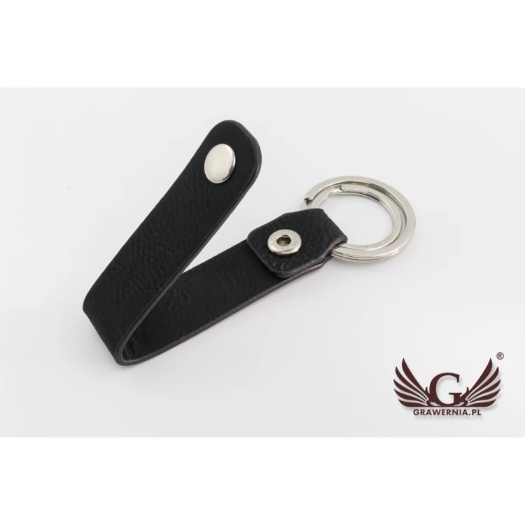 SNAP KEYCHAIN - black - with your engraving - BP78