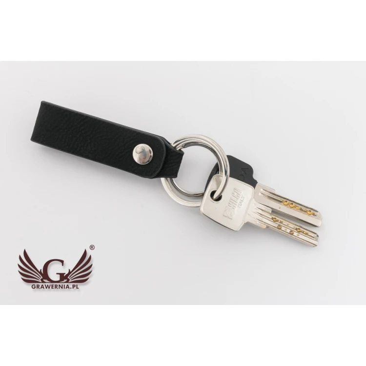 SNAP KEYCHAIN - black - with your engraving - BP78